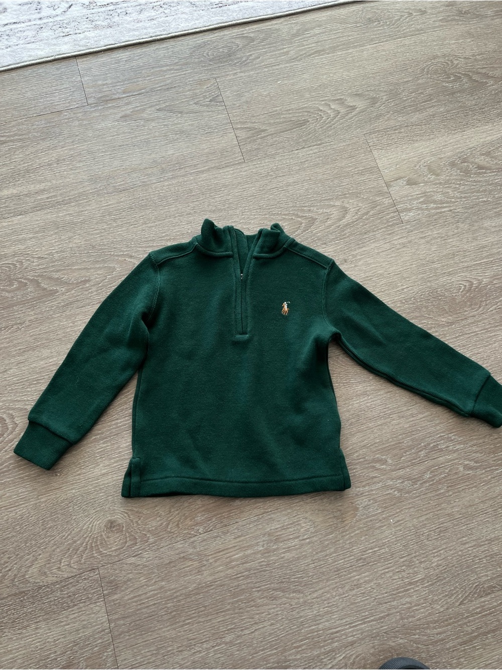 Polo by Ralph Lauren Kids Forest Green Quarter-Zip Pullover